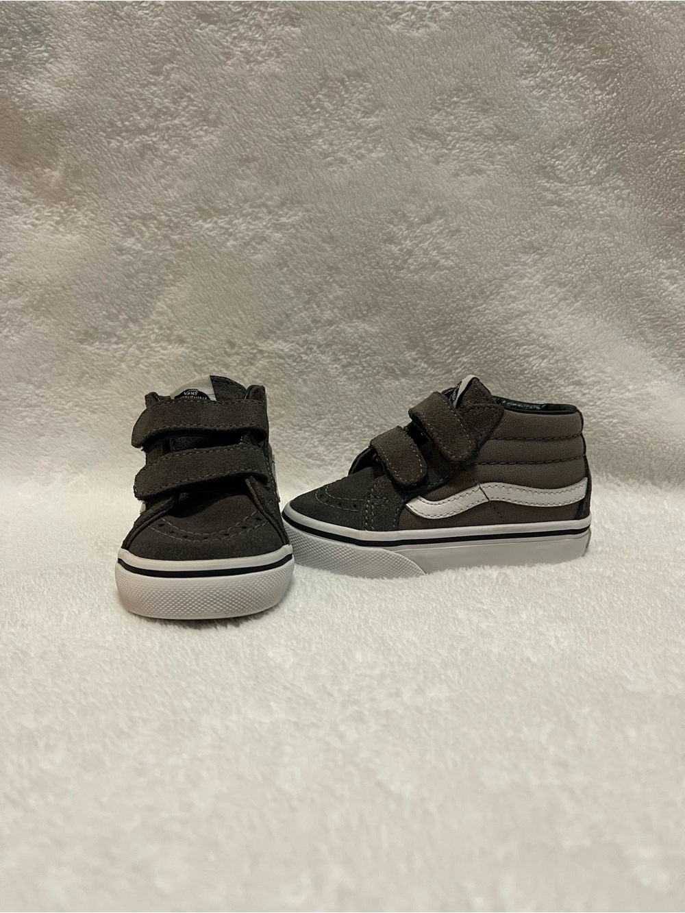 Vans Off The Wall Toddler Boys Grey/White Shoes